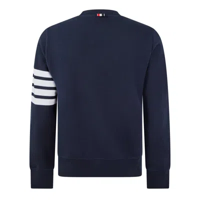 Thom Browne Classic Sweatshirt In Classic Loopback With Engineered 4 B In Blue