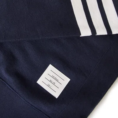 Thom Browne Classic Sweatshirt In Classic Loopback With Engineered 4 B In Blue