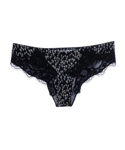 Dolce & Gabbana Floral Print Briefs In Black