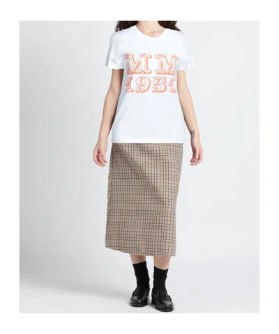 Max Mara Logo Short Sleeve T-shirt In White