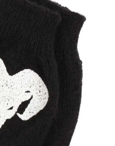 Maison Margiela Solid Color Knit Socks In Black