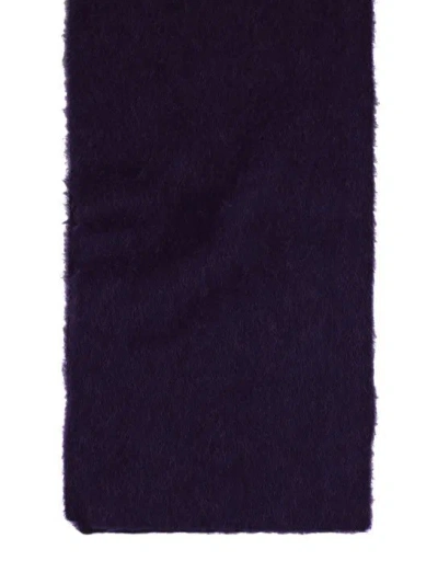 By Far Rectangular Scarf With Fringed Edges In Blue