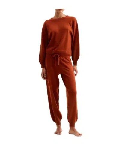 Eres Cuffed Drawstring Track Pants In Orange