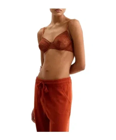Eres Cuffed Drawstring Track Pants In Orange