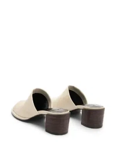 By Far Francisco Square-toe Mules In Nude