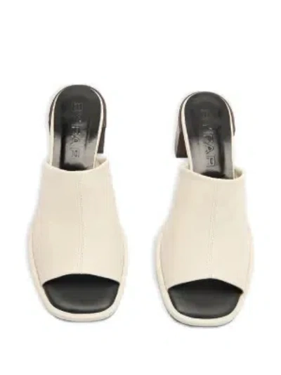 By Far Francisco Square-toe Mules In Nude