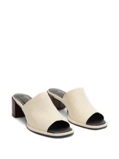 By Far Francisco Square-toe Mules In Nude