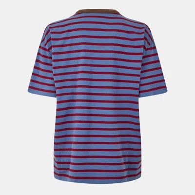 Prada Stripe T-shirt In Blue
