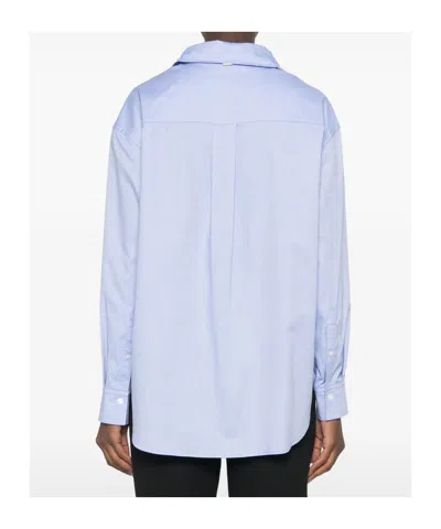 System Asymmetric-front Chest-pocket Shirt In Blue