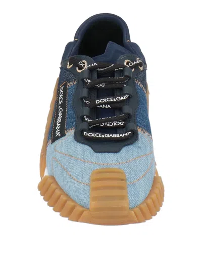 Dolce & Gabbana Denim Panel Sneakers In Multi