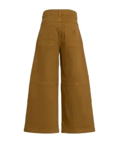Etro Herringbone-pattern Trousers In Brown
