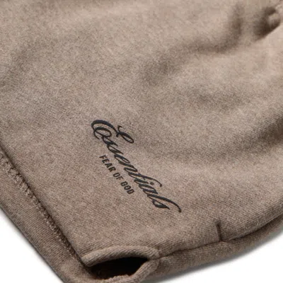 Essentials Logo Drawstring Shorts In Brown