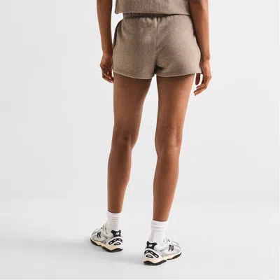 Essentials Logo Drawstring Shorts In Brown