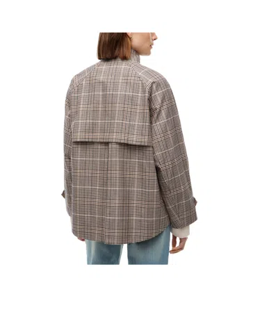 Tommy Hilfiger Check-pattern Storm-flap Jacket In Gray