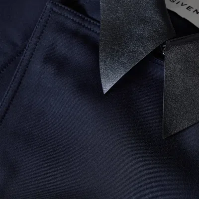 Givenchy Cropped Tailored Jacket In Blue