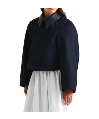Givenchy Cropped Tailored Jacket In Blue
