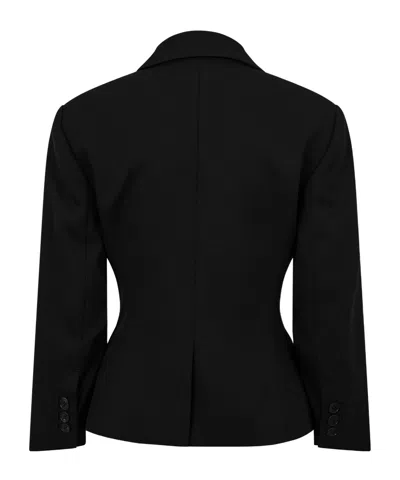 Versace Wool Grain De Poudre Informal Jacket In Black
