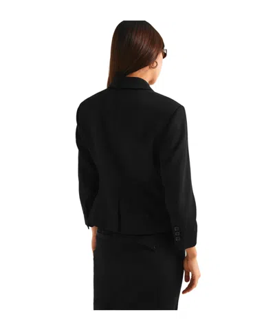 Versace Wool Grain De Poudre Informal Jacket In Black