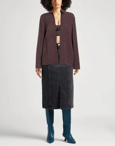 Jacquemus Solid Colour Shirts In Dark Brown