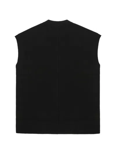 Helmut Lang Split Wool Vest In Black