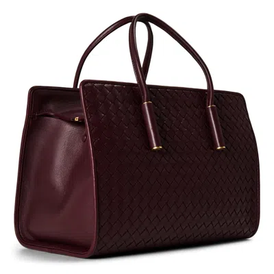 Bottega Veneta Rectangular Tote Bag In Burgundy
