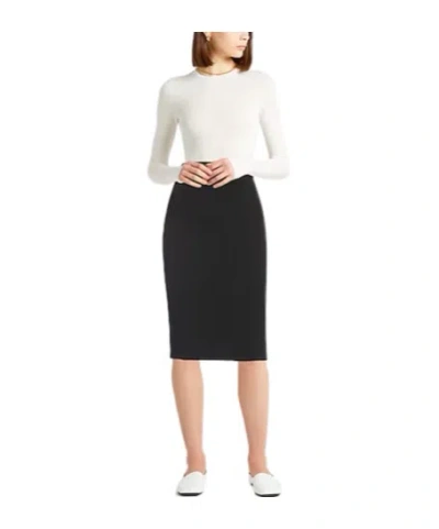 Max Mara Solid High-waist Skirt In Black