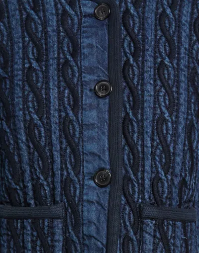Rag & Bone Plain Colour Denim Jackets In Blue