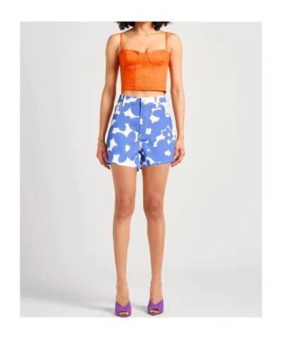 Marni Belt Loop Shorts In Blue