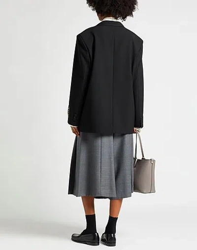Marni Stretch Polyester Blazer With Front Pockets In Black