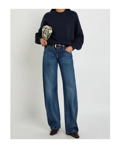 Khaite Karo Barrel-leg Jeans In Blue