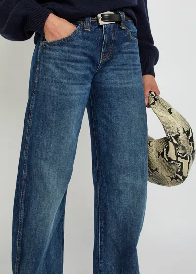 Khaite Karo Barrel-leg Jeans In Blue
