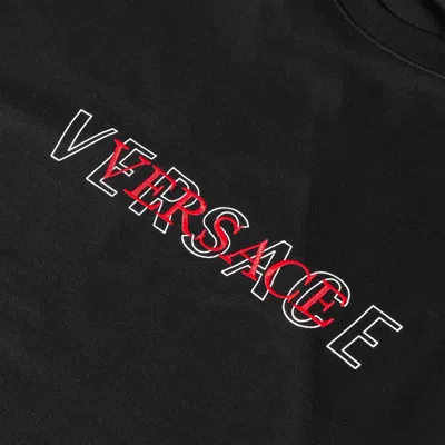 Versace T-shirt With Embroidered Logo In Multi