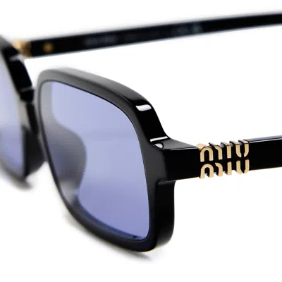 Miu Miu Rectangular Sunglasses In Blue