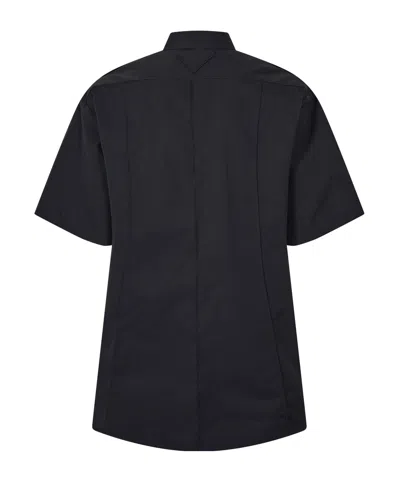 Prada Plain Short Sleeve Shirt In Black