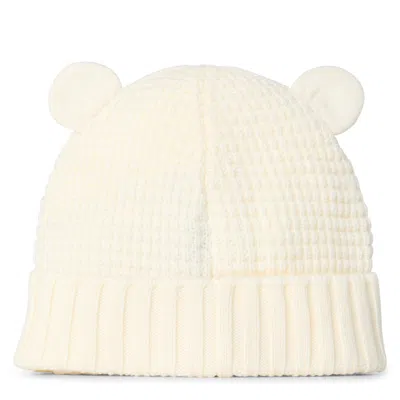 Moncler Simple Bear Hat In Neutral