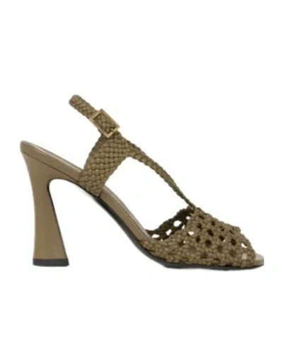 Etro Woven High-heeled Sandals In Green