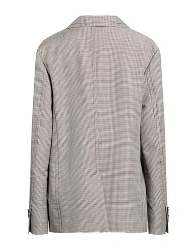 Marni A Checkered Suit Jacket In Gray