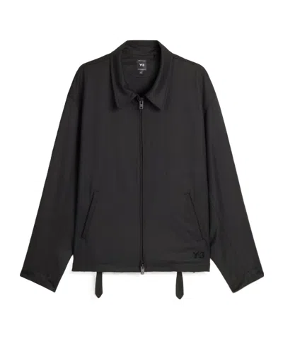 Y-3 Two-way Zip Polyester Jacket In Black