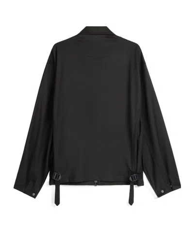 Y-3 Two-way Zip Polyester Jacket In Black