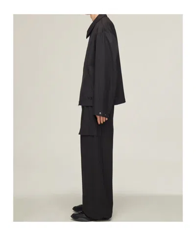 Y-3 Two-way Zip Polyester Jacket In Black