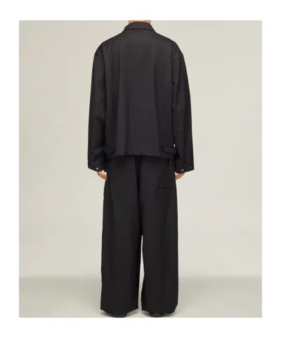 Y-3 Two-way Zip Polyester Jacket In Black