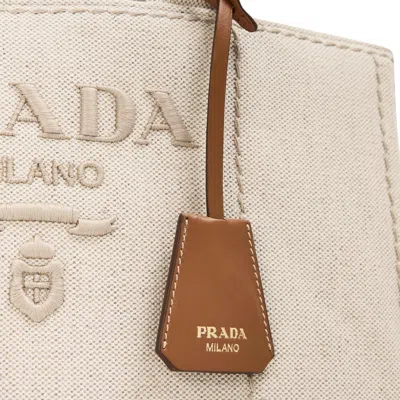 Prada Canvas Lrg Ld62 In Neutral