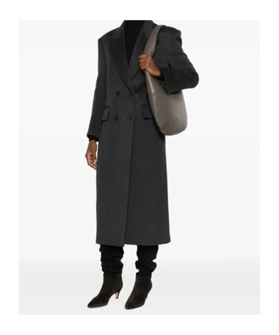 System Double-breasted Peak-lapel Coat In Multi