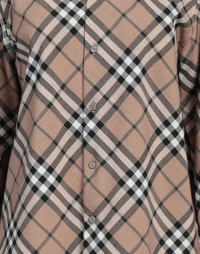 Burberry Check Pattern Wool Blend Shirt Women In Multi