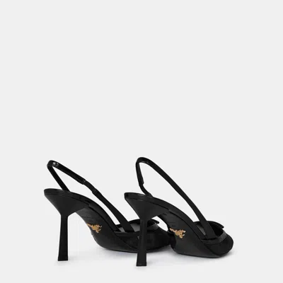Prada Mesh Fabric Slingback Pumps In Multi