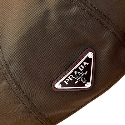 Prada Baseball Cap Sn62 In Brown