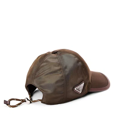 Prada Baseball Cap Sn62 In Brown