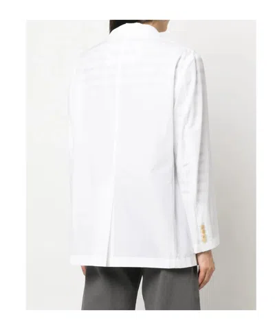 Low Classic Single-breasted Button Blazer In White
