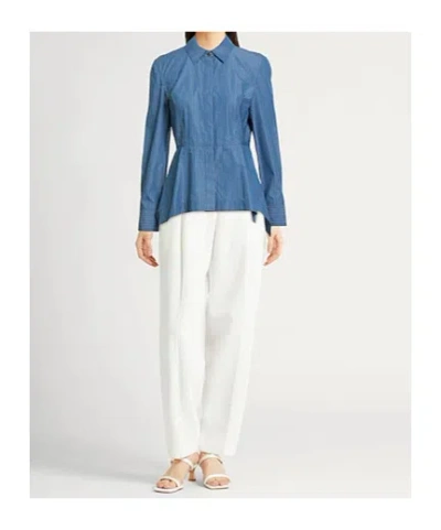 Tory Burch Denim Shirts In Blue