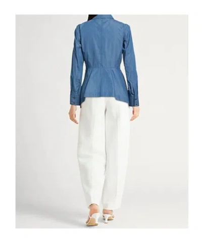 Tory Burch Denim Shirts In Blue